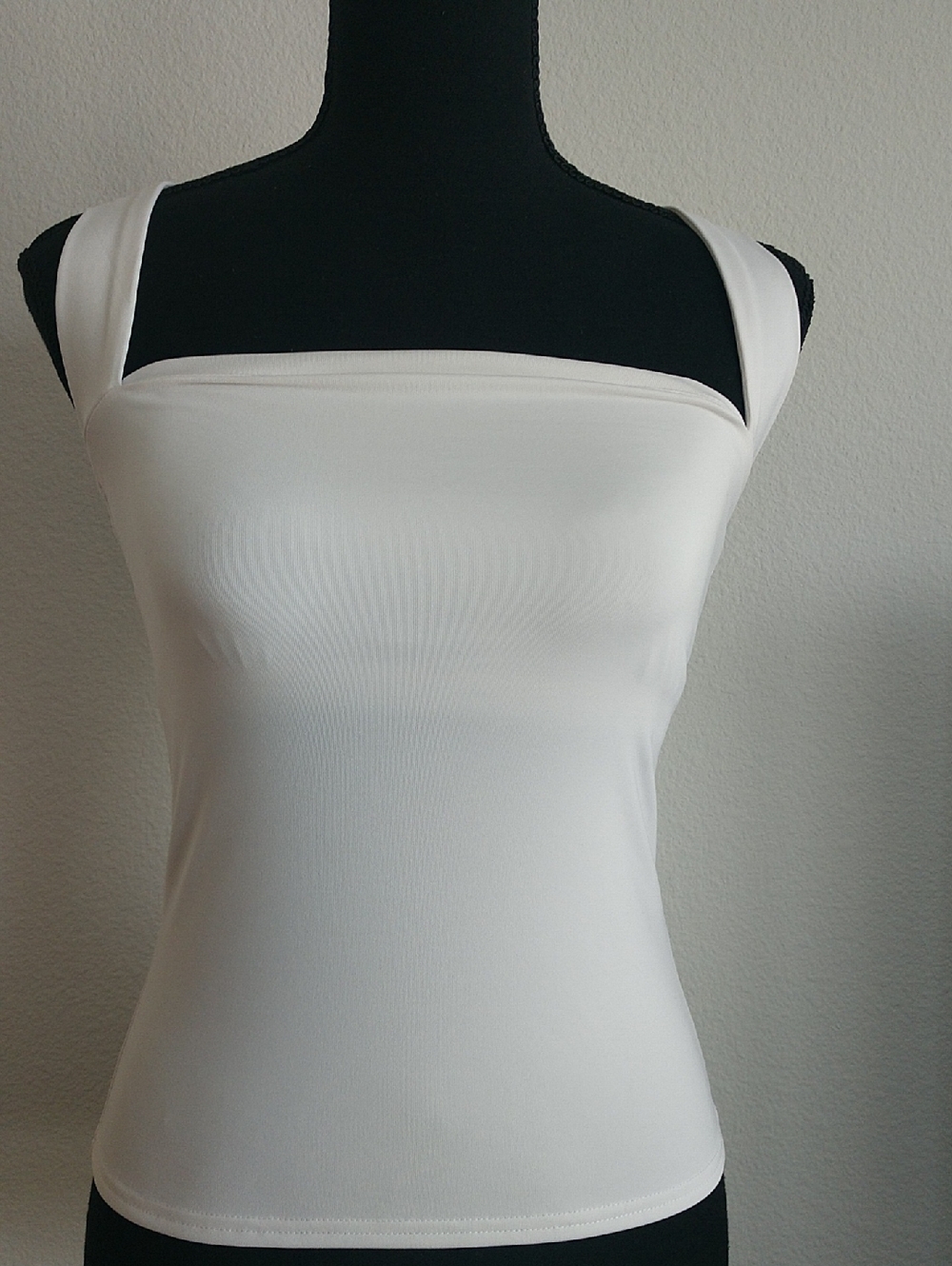 Shape FX White Square Neck Tank